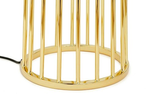 King Home Lampa podłogowa HOLMES STRAIGHT złota stal węglowa błyszcząca z czarnym kloszem z tkaniny usztywnionej laminatem 1xE27 King Home Lampa podłogowa HOLMES STRAIGHT złota stal węglowa błyszcząca z czarnym kloszem z tkaniny usztywnionej laminatem 1xE27