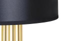 King Home Lampa podłogowa HOLMES STRAIGHT złota stal węglowa błyszcząca z czarnym kloszem z tkaniny usztywnionej laminatem 1xE27 King Home Lampa podłogowa HOLMES STRAIGHT złota stal węglowa błyszcząca z czarnym kloszem z tkaniny usztywnionej laminatem 1xE27