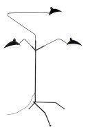 King Home Lampa podłogowa RAVEN FLOOR UP 3 czarna satynowa stal węglowa 3xE14 regulowane klosze King Home Lampa podłogowa RAVEN FLOOR UP 3 czarna satynowa stal węglowa 3xE14 regulowane klosze