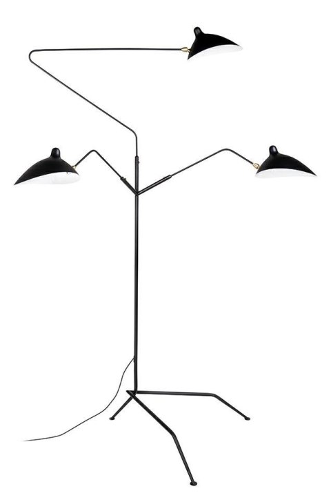 King Home Lampa podłogowa RAVEN FLOOR UP 3 czarna satynowa stal węglowa 3xE14 regulowane klosze King Home Lampa podłogowa RAVEN FLOOR UP 3 czarna satynowa stal węglowa 3xE14 regulowane klosze