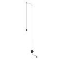 King Home Lampa LED ścienna wisząca FLUSSO WALL czarna klosze szkło satynowe King Home Lampa LED ścienna wisząca FLUSSO WALL czarna klosze szkło satynowe