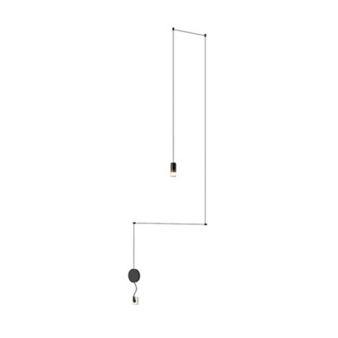 King Home Lampa LED ścienna wisząca FLUSSO WALL czarna klosze szkło satynowe King Home Lampa LED ścienna wisząca FLUSSO WALL czarna klosze szkło satynowe