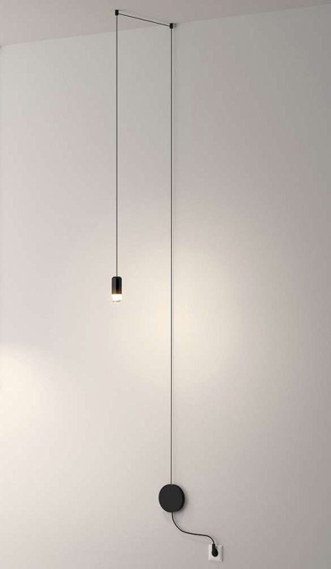King Home Lampa LED ścienna wisząca FLUSSO WALL czarna klosze szkło satynowe King Home Lampa LED ścienna wisząca FLUSSO WALL czarna klosze szkło satynowe