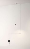 King Home Lampa LED ścienna wisząca FLUSSO WALL czarna klosze szkło satynowe King Home Lampa LED ścienna wisząca FLUSSO WALL czarna klosze szkło satynowe