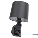 King Home Lampa stołowa biurkowa RABBIT - czarna aluminium tkanina King Home Lampa stołowa biurkowa RABBIT - czarna aluminium tkanina