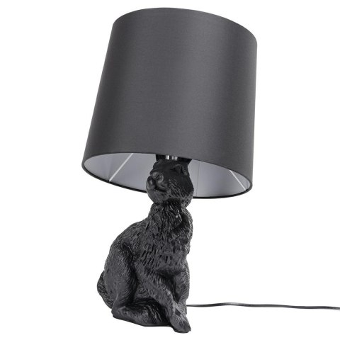 King Home Lampa stołowa biurkowa RABBIT - czarna aluminium tkanina King Home Lampa stołowa biurkowa RABBIT - czarna aluminium tkanina