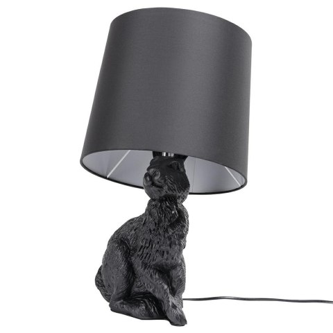 King Home Lampa stołowa biurkowa RABBIT - czarna aluminium tkanina