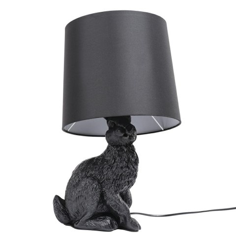 King Home Lampa stołowa biurkowa RABBIT - czarna aluminium tkanina King Home Lampa stołowa biurkowa RABBIT - czarna aluminium tkanina