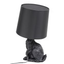 King Home Lampa stołowa biurkowa RABBIT - czarna aluminium tkanina King Home Lampa stołowa biurkowa RABBIT - czarna aluminium tkanina