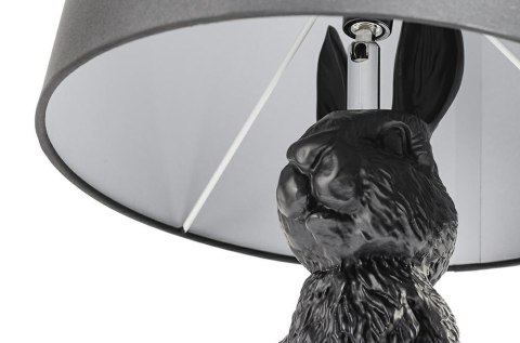 King Home Lampa stołowa biurkowa RABBIT - czarna aluminium tkanina King Home Lampa stołowa biurkowa RABBIT - czarna aluminium tkanina