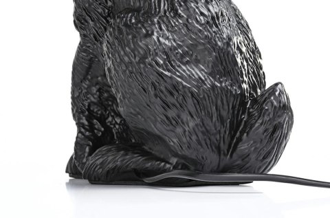 King Home Lampa stołowa biurkowa RABBIT - czarna aluminium tkanina King Home Lampa stołowa biurkowa RABBIT - czarna aluminium tkanina