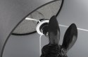 King Home Lampa stołowa biurkowa RABBIT - czarna aluminium tkanina King Home Lampa stołowa biurkowa RABBIT - czarna aluminium tkanina