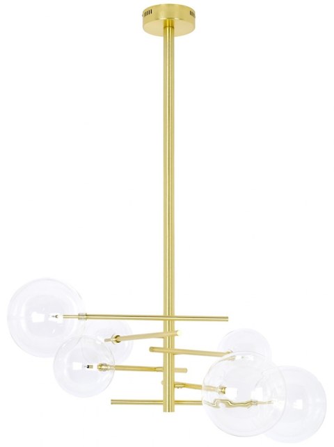 King Home Lampa wisząca ASTRO złota - aluminium, klosze szkło G4 King Home Lampa wisząca ASTRO złota - aluminium, klosze szkło G4