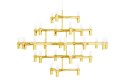 King Home Lampa wisząca ATOMIC GRANDE złota metal klosze szkło satynowe G9 King Home Lampa wisząca ATOMIC GRANDE złota metal klosze szkło satynowe G9