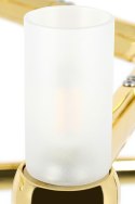 LAMPA WISZĄCA ATOMIC metalowa ZŁOTA KLOSZE SATYNOWE 12xG9 KING HOME LAMPA WISZĄCA ATOMIC metalowa ZŁOTA KLOSZE SATYNOWE 12xG9 KING HOME
