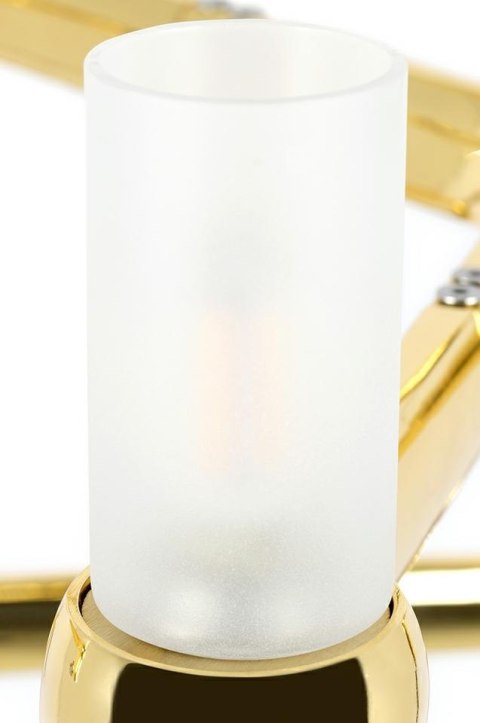 LAMPA WISZĄCA ATOMIC metalowa ZŁOTA KLOSZE SATYNOWE 12xG9 KING HOME LAMPA WISZĄCA ATOMIC metalowa ZŁOTA KLOSZE SATYNOWE 12xG9 KING HOME