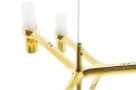 LAMPA WISZĄCA ATOMIC metalowa ZŁOTA KLOSZE SATYNOWE 12xG9 KING HOME LAMPA WISZĄCA ATOMIC metalowa ZŁOTA KLOSZE SATYNOWE 12xG9 KING HOME