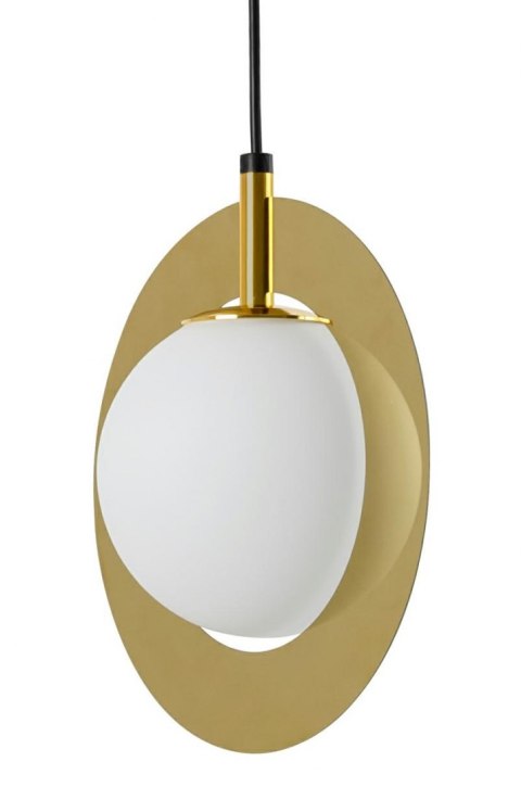 King Home Lampa wisząca AURORA złota - metal kulisty klosz szklany Mleczny G9 do wnętrz klasycznych i nowoczesnych King Home Lampa wisząca AURORA złota - metal kulisty klosz szklany Mleczny G9 do wnętrz klasycznych i nowoczesnych