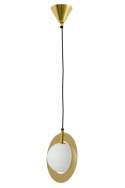 King Home Lampa wisząca AURORA złota - metal kulisty klosz szklany Mleczny G9 do wnętrz klasycznych i nowoczesnych King Home Lampa wisząca AURORA złota - metal kulisty klosz szklany Mleczny G9 do wnętrz klasycznych i nowoczesnych