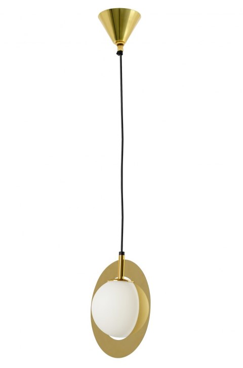 King Home Lampa wisząca AURORA złota - metal kulisty klosz szklany Mleczny G9 do wnętrz klasycznych i nowoczesnych King Home Lampa wisząca AURORA złota - metal kulisty klosz szklany Mleczny G9 do wnętrz klasycznych i nowoczesnych