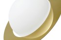 King Home Lampa wisząca AURORA złota - metal kulisty klosz szklany Mleczny G9 do wnętrz klasycznych i nowoczesnych King Home Lampa wisząca AURORA złota - metal kulisty klosz szklany Mleczny G9 do wnętrz klasycznych i nowoczesnych
