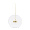 King Home Lampa wisząca CAPRI złota - LED, aluminium klosz szkło przezroczysty King Home Lampa wisząca CAPRI złota - LED, aluminium klosz szkło przezroczysty