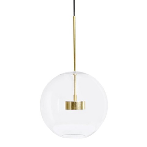 King Home Lampa wisząca CAPRI złota - LED, aluminium klosz szkło przezroczysty King Home Lampa wisząca CAPRI złota - LED, aluminium klosz szkło przezroczysty