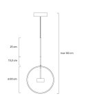 King Home Lampa wisząca CAPRI złota - LED, aluminium klosz szkło przezroczysty King Home Lampa wisząca CAPRI złota - LED, aluminium klosz szkło przezroczysty