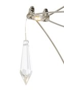 King Home Lampa wisząca CONSTELATION 77 LED stal szczotkowana kształt metalowej pajęczyny wykończona dekoracyjnymi kryształkami