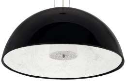 King Home Lampa wisząca ELEGANTE 90 czarna włókno szklane klosz szkło mleczne E27