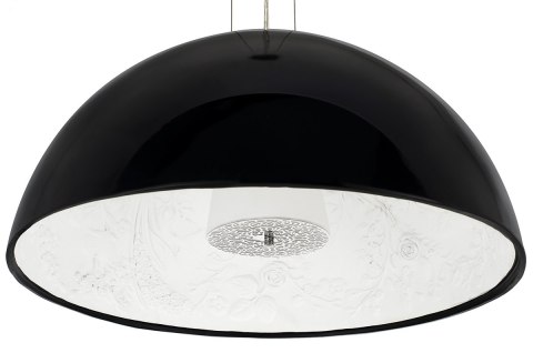 King Home Lampa wisząca ELEGANTE 90 czarna włókno szklane klosz szkło mleczne E27 King Home Lampa wisząca ELEGANTE 90 czarna włókno szklane klosz szkło mleczne E27