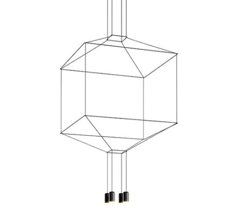 King Home Lampa wisząca FLUSSO 4 czarna metal klosze szkło satynowe 4xG9 King Home Lampa wisząca FLUSSO 4 czarna metal klosze szkło satynowe 4xG9