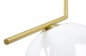 King Home Lampa wisząca HALM 30 - mosiądz klosz w kształcie kuli biały szkło do domu i do lokalu hotelu King Home Lampa wisząca HALM 30 - mosiądz klosz w kształcie kuli biały szkło do domu i do lokalu hotelu