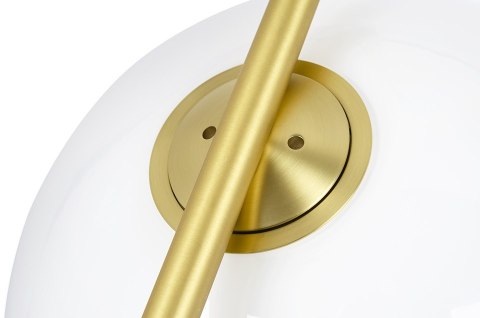 King Home Lampa wisząca HALM 30 - mosiądz klosz w kształcie kuli biały szkło do domu i do lokalu hotelu King Home Lampa wisząca HALM 30 - mosiądz klosz w kształcie kuli biały szkło do domu i do lokalu hotelu