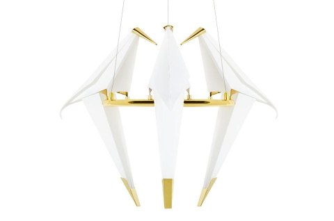 King Home Lampa wisząca LORO 3 UP złota - LED King Home Lampa wisząca LORO 3 UP złota - LED