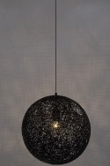 King Home Lampa wisząca LUNA 40 czarna - sznurek konopny