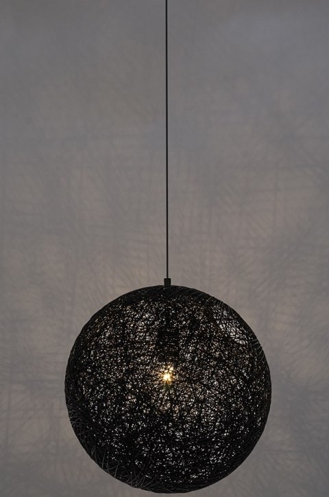 King Home Lampa wisząca LUNA 40 czarna - sznurek konopny King Home Lampa wisząca LUNA 40 czarna - sznurek konopny