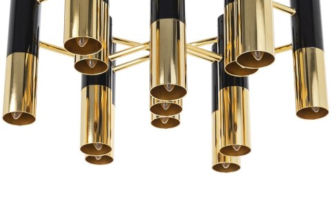 King Home elegancka Lampa wisząca LUNETTE czarno-złota - metal 13xE14 King Home elegancka Lampa wisząca LUNETTE czarno-złota - metal 13xE14