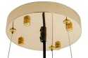 King Home elegancka Lampa wisząca LUNETTE czarno-złota - metal 13xE14