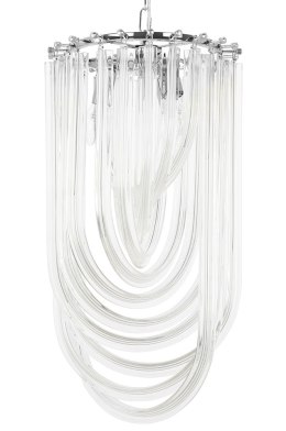 King Home Lampa wisząca MURANO L chrom - szkło, metal 3xE14 do wnętrz tradycyjnych i nowoczesnych