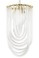LAMPA wisząca MURANO L ZŁOTA - E14 wykonana z drobnych łańcuszków oplatających żródło światła King Home LAMPA wisząca MURANO L ZŁOTA - E14 wykonana z drobnych łańcuszków oplatających żródło światła King Home