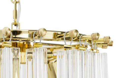 LAMPA wisząca MURANO L ZŁOTA - E14 wykonana z drobnych łańcuszków oplatających żródło światła King Home LAMPA wisząca MURANO L ZŁOTA - E14 wykonana z drobnych łańcuszków oplatających żródło światła King Home