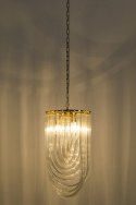 LAMPA wisząca MURANO L ZŁOTA - E14 wykonana z drobnych łańcuszków oplatających żródło światła King Home