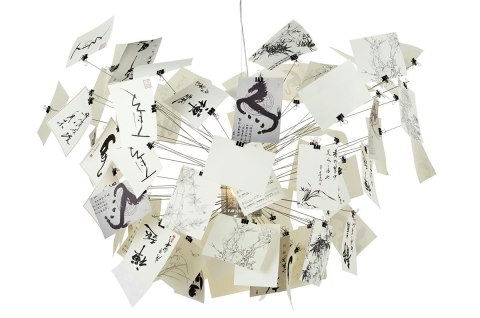 King Home Lampa wisząca sufitowa ZET 120 - stal szczotkowana papier szkło King Home Lampa wisząca sufitowa ZET 120 - stal szczotkowana papier szkło