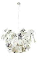 King Home Lampa wisząca sufitowa ZET 120 - stal szczotkowana papier szkło