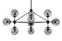 LAMPA SUFITOWA wisząca PLANETARIO 10 CZARNA - KLOSZE SZKŁO DYMIONE 10xE27 King Home LAMPA SUFITOWA wisząca PLANETARIO 10 CZARNA - KLOSZE SZKŁO DYMIONE 10xE27 King Home