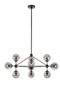 LAMPA SUFITOWA wisząca PLANETARIO 10 CZARNA - KLOSZE SZKŁO DYMIONE 10xE27 King Home LAMPA SUFITOWA wisząca PLANETARIO 10 CZARNA - KLOSZE SZKŁO DYMIONE 10xE27 King Home