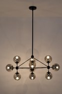 LAMPA SUFITOWA wisząca PLANETARIO 10 CZARNA - KLOSZE SZKŁO DYMIONE 10xE27 King Home LAMPA SUFITOWA wisząca PLANETARIO 10 CZARNA - KLOSZE SZKŁO DYMIONE 10xE27 King Home