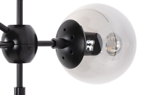 LAMPA SUFITOWA wisząca PLANETARIO 10 CZARNA - KLOSZE SZKŁO DYMIONE 10xE27 King Home LAMPA SUFITOWA wisząca PLANETARIO 10 CZARNA - KLOSZE SZKŁO DYMIONE 10xE27 King Home