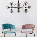 LAMPA SUFITOWA wisząca PLANETARIO 10 CZARNA - KLOSZE SZKŁO DYMIONE 10xE27 King Home LAMPA SUFITOWA wisząca PLANETARIO 10 CZARNA - KLOSZE SZKŁO DYMIONE 10xE27 King Home